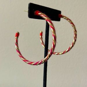 AREA STARS  cable hoop earrings